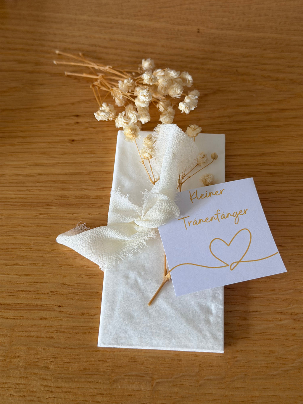 Freudentränen 10er Set zur Hochzeit – mit Trockenblumen & Karte