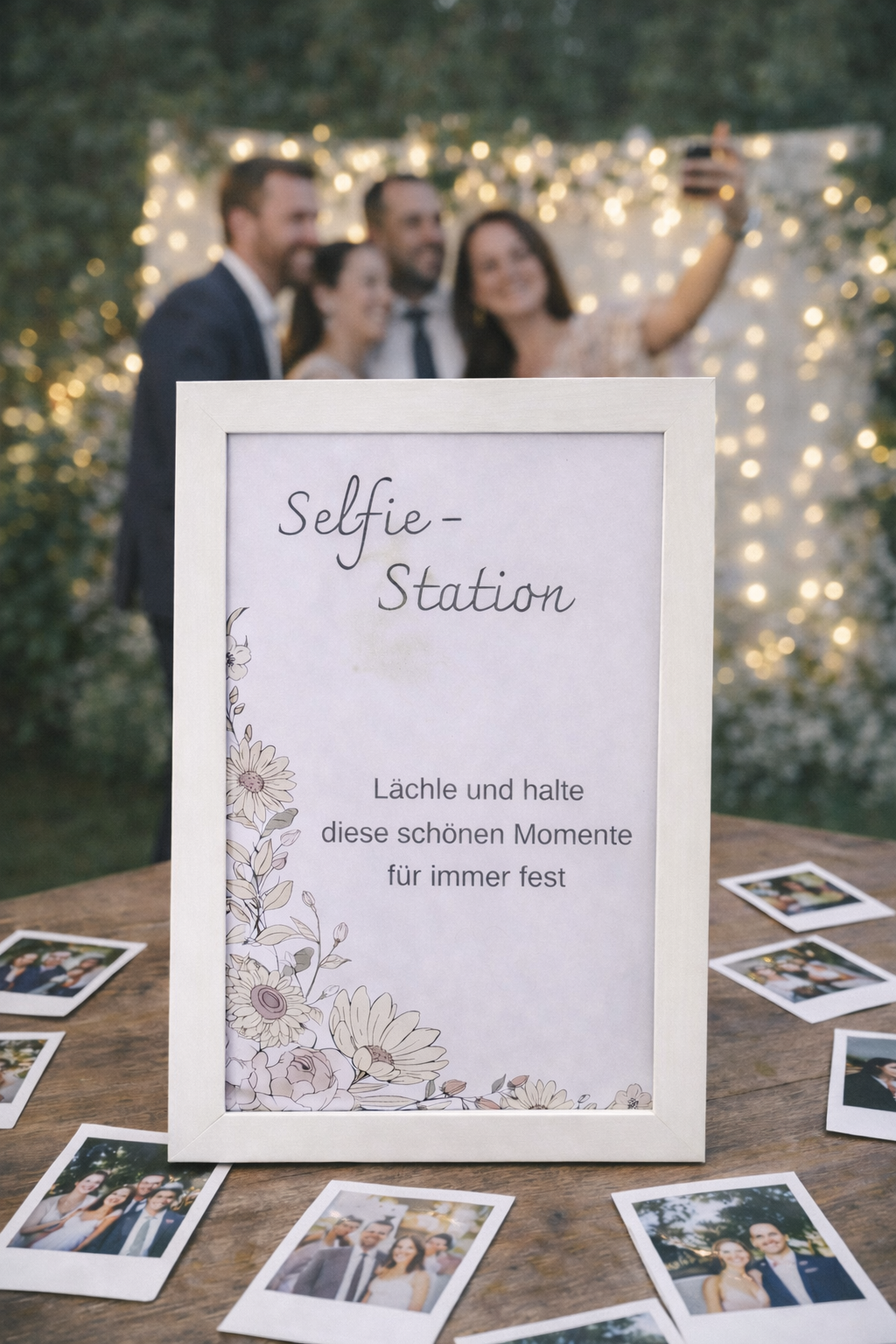 Selfie-Station Hochzeitsschild – Elegantes Deko Schild für Fotobox & Hochzeitsfeier