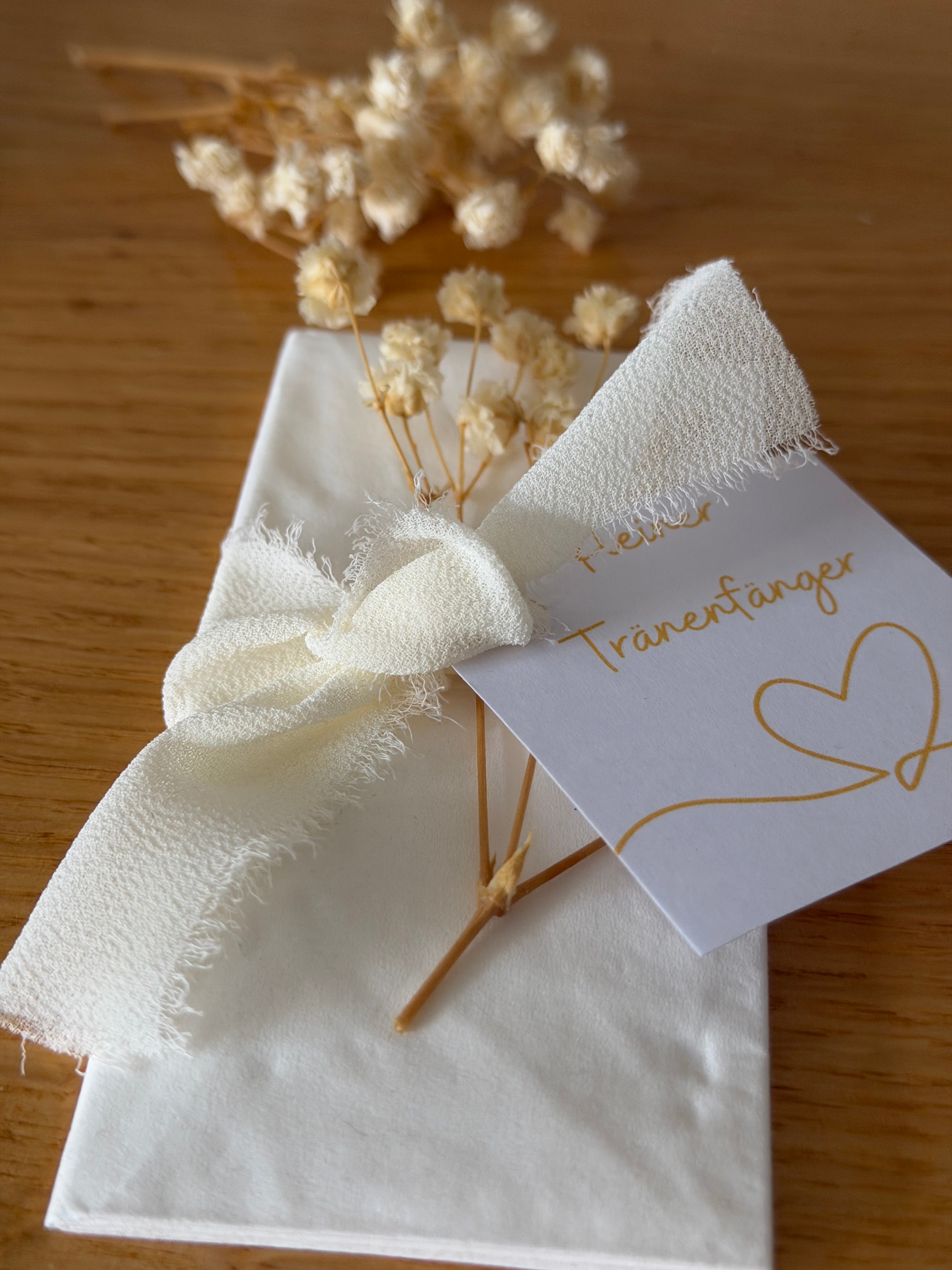 Freudentränen 10er Set zur Hochzeit – mit Trockenblumen & Karte