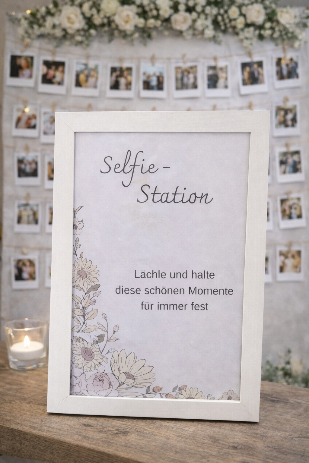 Selfie-Station Hochzeitsschild – Elegantes Deko Schild für Fotobox & Hochzeitsfeier