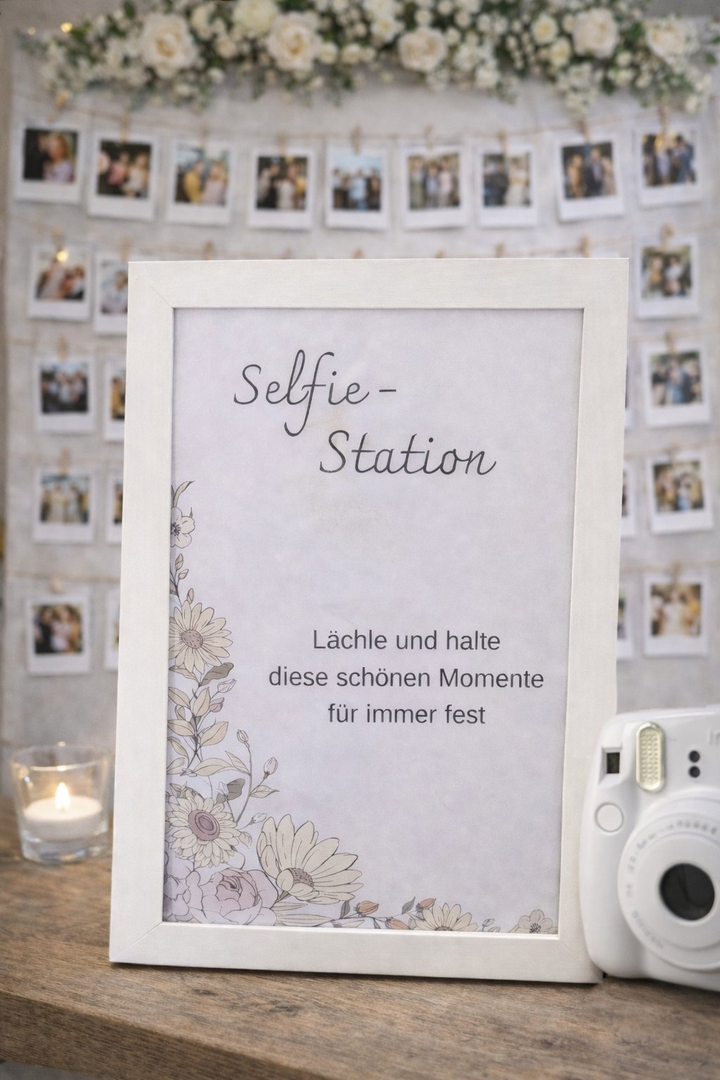 Selfie-Station Hochzeitsschild – Elegantes Deko Schild für Fotobox & Hochzeitsfeier