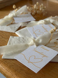 Freudentränen 10er Set zur Hochzeit – mit Trockenblumen & Karte