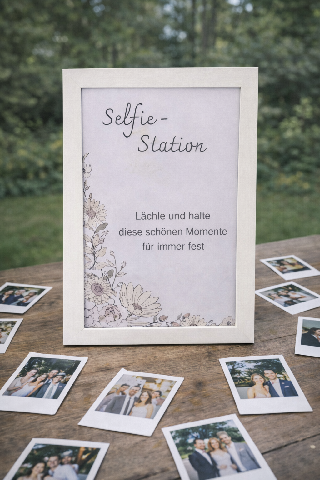 Selfie-Station Hochzeitsschild – Elegantes Deko Schild für Fotobox & Hochzeitsfeier