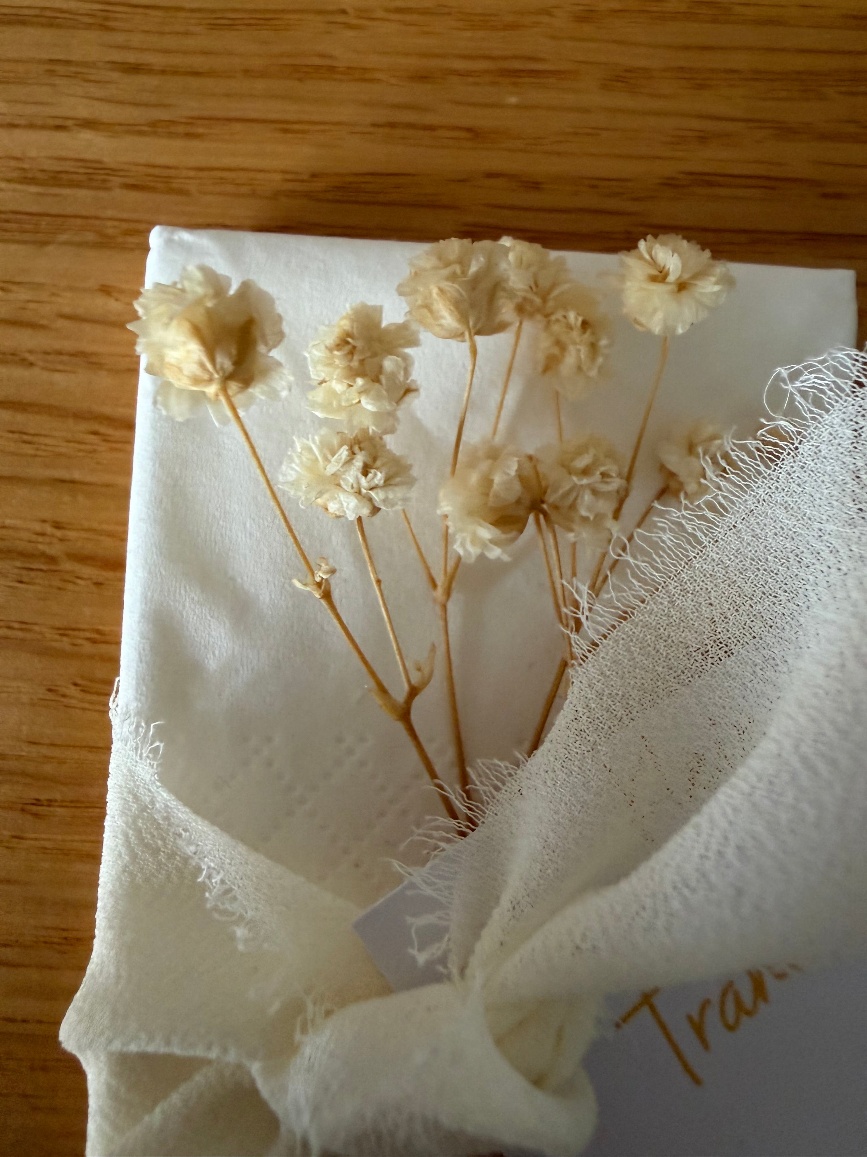 Freudentränen 10er Set zur Hochzeit – mit Trockenblumen & Karte